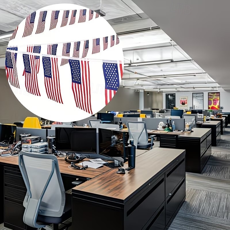 40 amerických vlajek, bannery s americkou vlajkou, dekorace na 4. července, slavnostní dekorace, dekorace na párty, venkovní dekorace, dekorace na Den nezávislosti, bannery s americkými vlajkami ke 2026 - $15.99 –P5