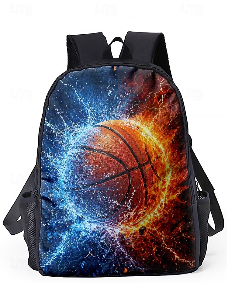 Juego de mochila de baloncesto para niños con bolsa de almuerzo y estuche para lápices mochila escolar de gran capacidad para deportes y viajes escolares 2026 - $34.99 –P5