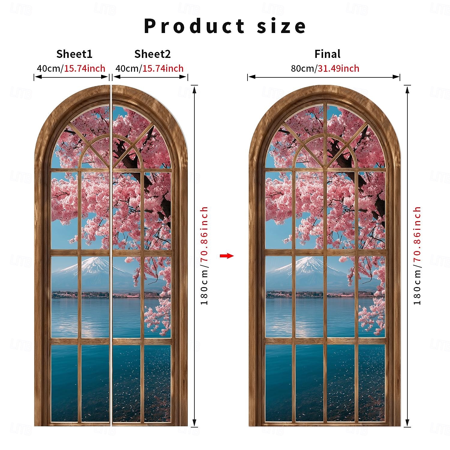 2d Flat Window Landscape Pattern Arched Wall Sticker, Pvc Self-Adhesive Removable, Suitable For Living Room, Bedroom And Other Home Decoration 2026 - $28.99 –P2
