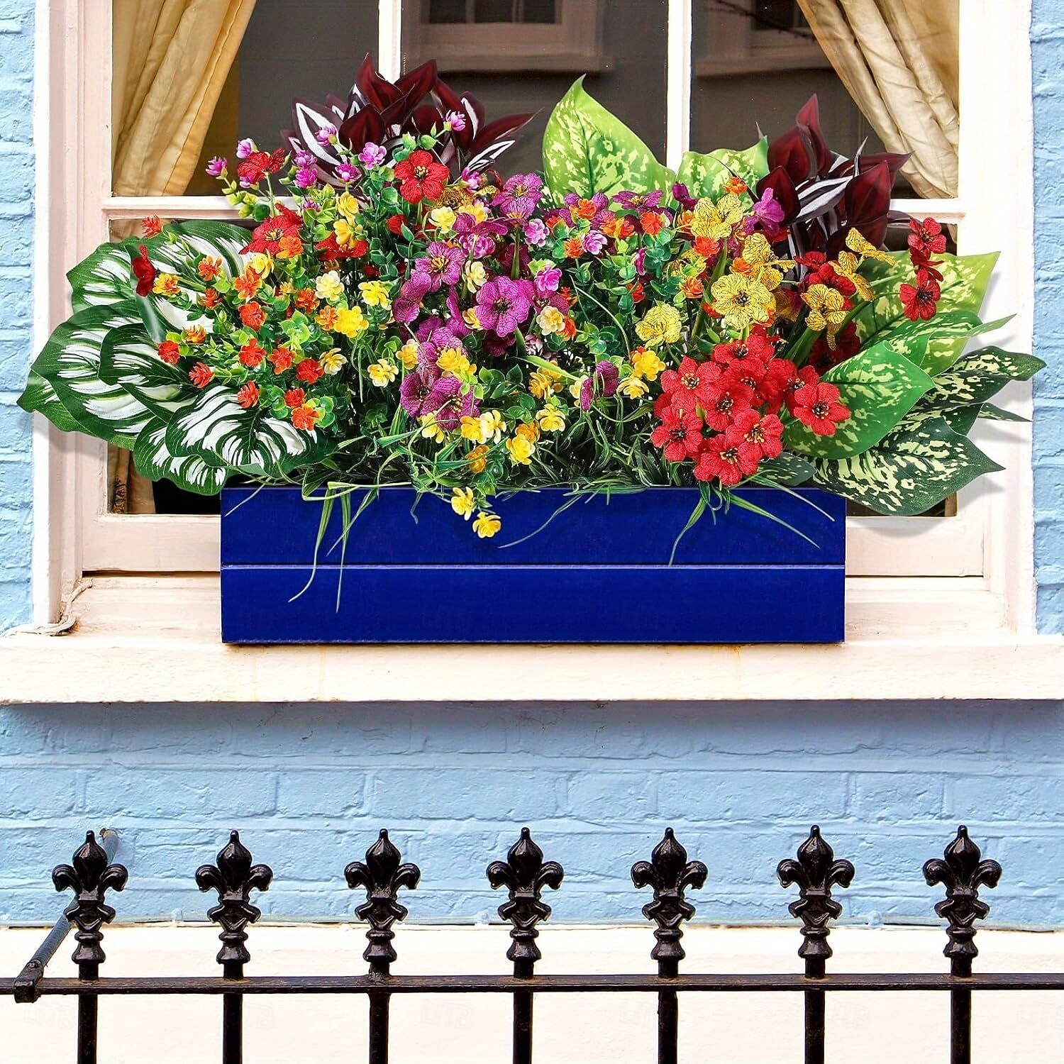 24 ks umělých rostlin zimozeleň, stonky, UV odolné umělé rostliny do interiéru &venkovní, závěsná zeleň do zahrady, na verandu, do okenního truhlíku, na dům, na svatbu &dekorace farmářského domu 2026 - $39.99 –P4