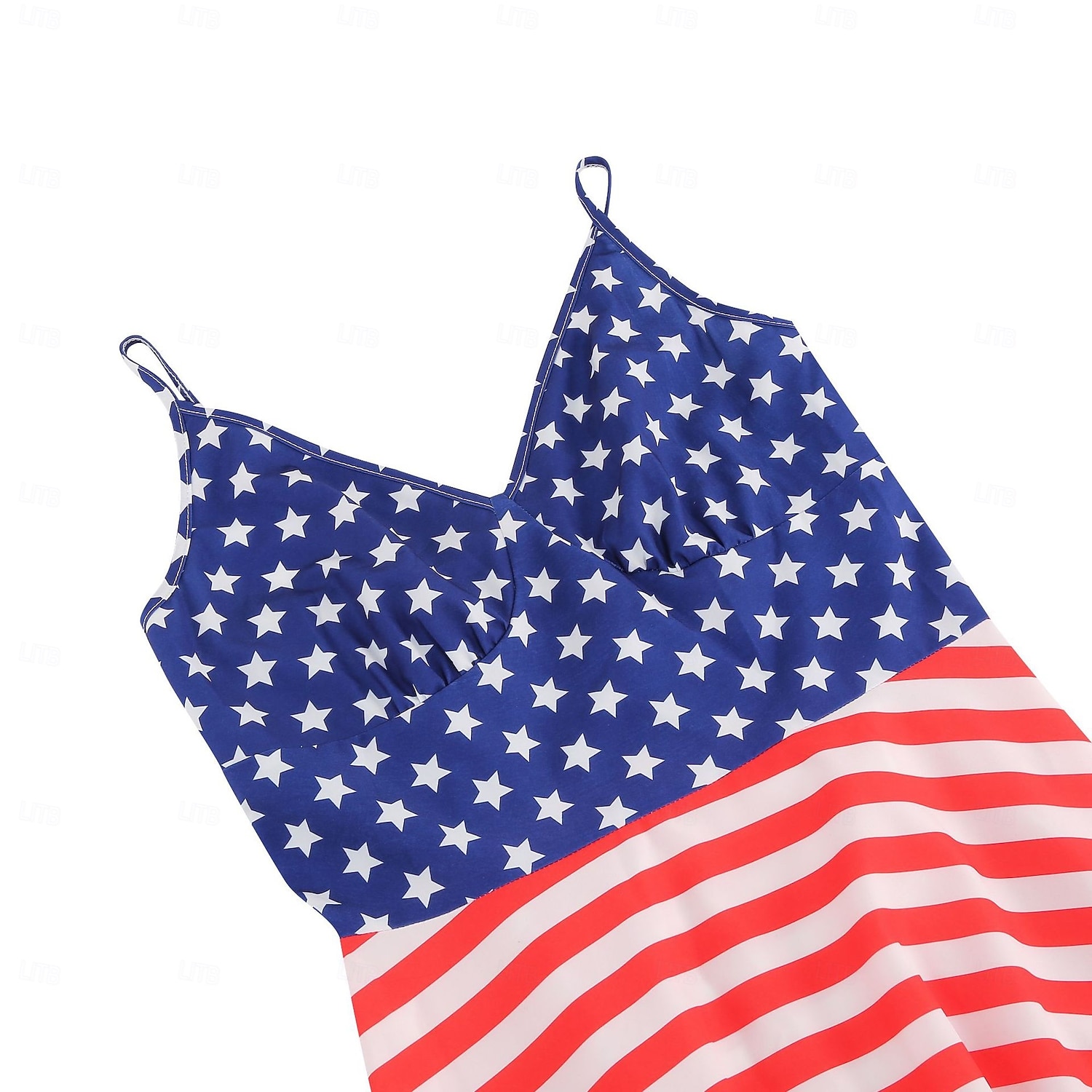 250º Aniversario de EE. UU. 1950s Retro Antiguo Mediodía Vestidos Sin Mangas Cabestro Bandera de USA Escote en Pico Disfraz Mujer 250 aniversario EE.UU. 4 de julio Fiesta Adulto Vestido Primavera 2026 - $42.99 –P4