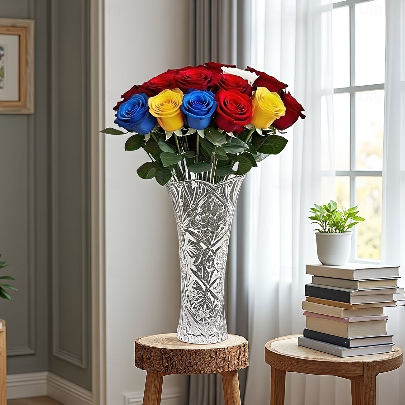 32pcs Lifelike Rose Artificial Flowers - UV-Resistant Fabric, Perfect for Potted Plants, Porches, and Patios, Suitable for July 4th Independence Day, Memorial Day Decorations, and Home Decor 2026 - $17.99 –P3