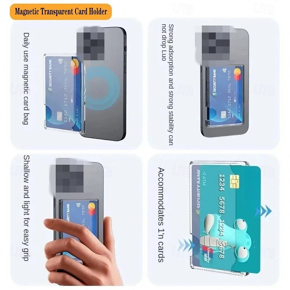 phone sleeve for cards Card Holder Easy to attach and remove via the embedded powerful magnets Sublimation blank Silicon Credit Pocket