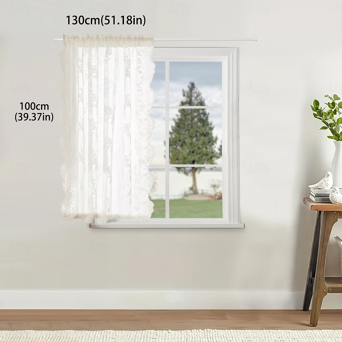 White Lace Sheer Curtains Floral Embroidered Window Curtain Panels Light Filtering Rod Pocket Vintage Sheer Drapes for Bedroom Living Room Farmhouse Decor 2026 - $18.99 –P8