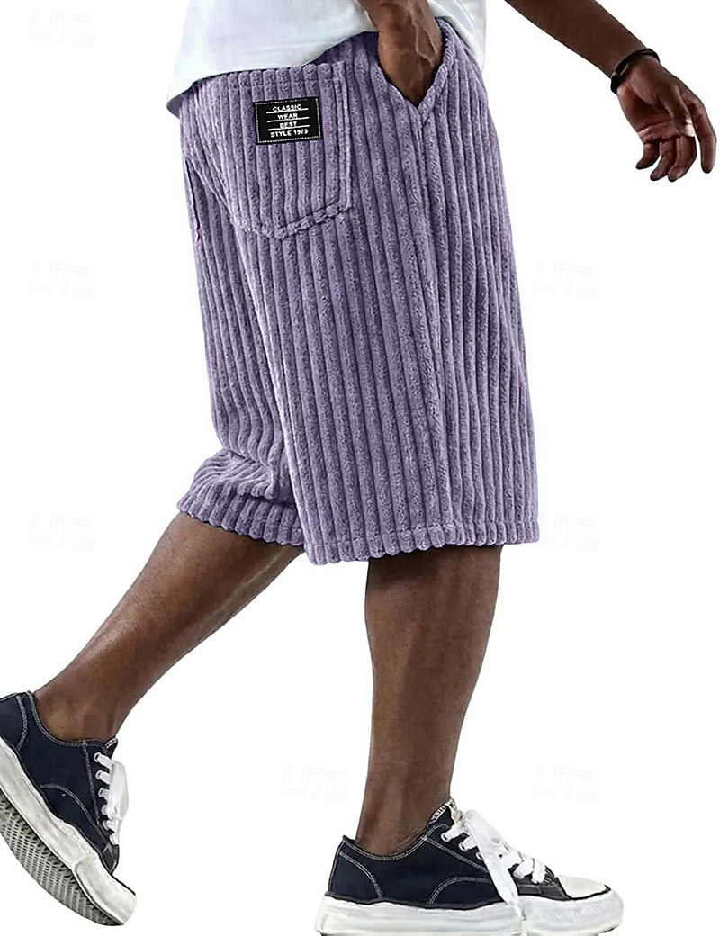 رجالي شورتات شورت كاجوال سروال قصير جيب مرونة الخصر ألعاب بسيطة سهل راحة متنفس طول الركبة فضفاض الأماكن المفتوحة عطلة العطلة موضة أسود أبيض مرن نسبياً 2026 - $25.99 –P3