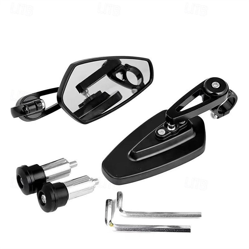 Univerzální zrcátka na řídítka motocyklu, 7/8" 22mm zpětná zrcátka na řídítka s modrým antireflexním sklem, nastavitelná zrcátka z CNC hliníku pro sportovní motocykly, skútry, cruiser, 1 pár 2026 - $25.99 –P1