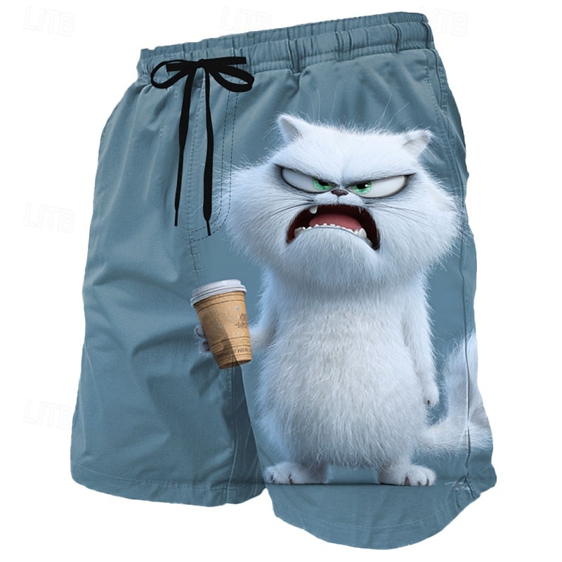 Voor heren Konijn Kuiken tekenfilm dieren Lange zwembroeken Badpakken Zwembroeken Boardshorts Medium Taille Grappig Strandvakantie Zijzakken Mesh voering Elastische tailleband met trekkoord Ontwerper 2026 - $20.99 –P2