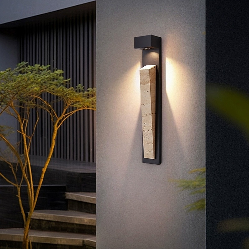 Intérieur LED Appliques Murales Extérieures Appliques Murales Intérieures Extérieur Métal Pierre Applique murale IP44 110-120V 220-240V de 2026 ? $250.29 –P7