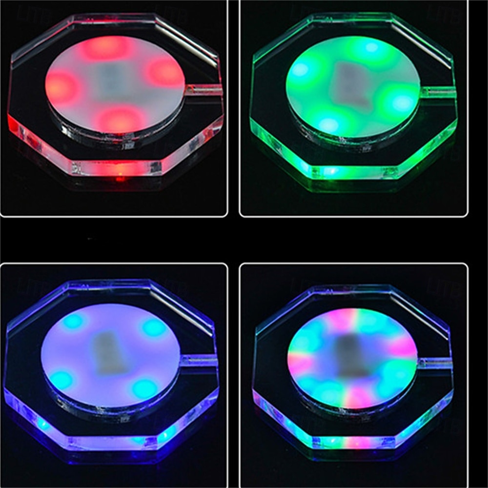 3 stuks LED-onderzetters van acryl voor cocktails, met een flitsende basis en ultradunne LED-verlichting, perfect als decoratie voor je bartafel. 2026 - $23.99 –P4