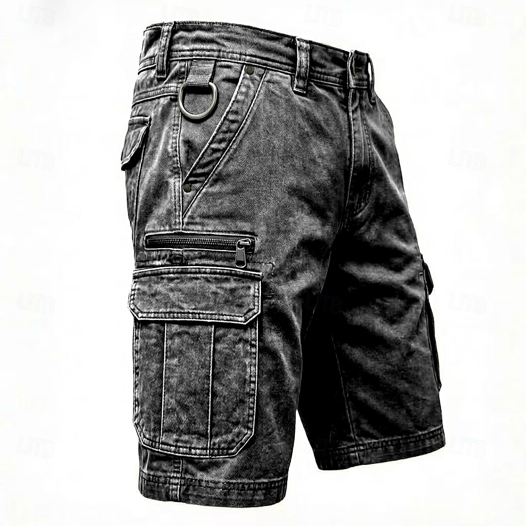 Pánské Náprsníkové kalhoty Šortky s kapsami Kraťasy Neformální šortky Kapsy Kapsa s klopou Bez vzoru Délka kolen Ležérní Venkovní Streetwear Módní Šik ven Vodní modrá Černá Neelastické 2026 - $53.99 –P4