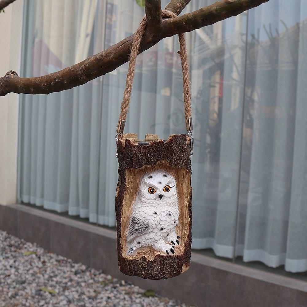 Outdoor Solar Waterproof Resin Animal Tree Stump Hanging Lanterns – Owl, Fox, Squirrel, Tree Hole, Santa Claus Decorative LED Lights for Garden, Yard, Lawn, Pathway, Patio – Ambient Landscape Lighting 2026 - $25.99 –P8