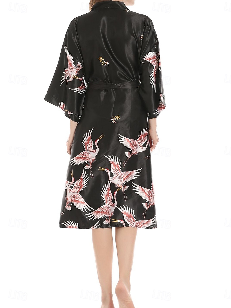 Damen Freizeitkleidung Robe Nachthemd Mode Lässig Grafik Satin-Seidenpyjamas Patchwork Kleid Urlaub Straße Date Halbarm V Ausschnitt Meerblau Schwarz Weiß Rote Grau Sommer Frühling Lässiger Schnitt 2026 - $21.99 –P7