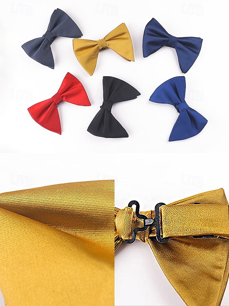 Papillon da uomo regolabile in poliestere, multicolore, accessorio formale per matrimoni, feste e cene di gala, design classico pre-annodato, adatto per matrimoni, banchetti e occasioni speciali. del 2026 a $11.99 –P9