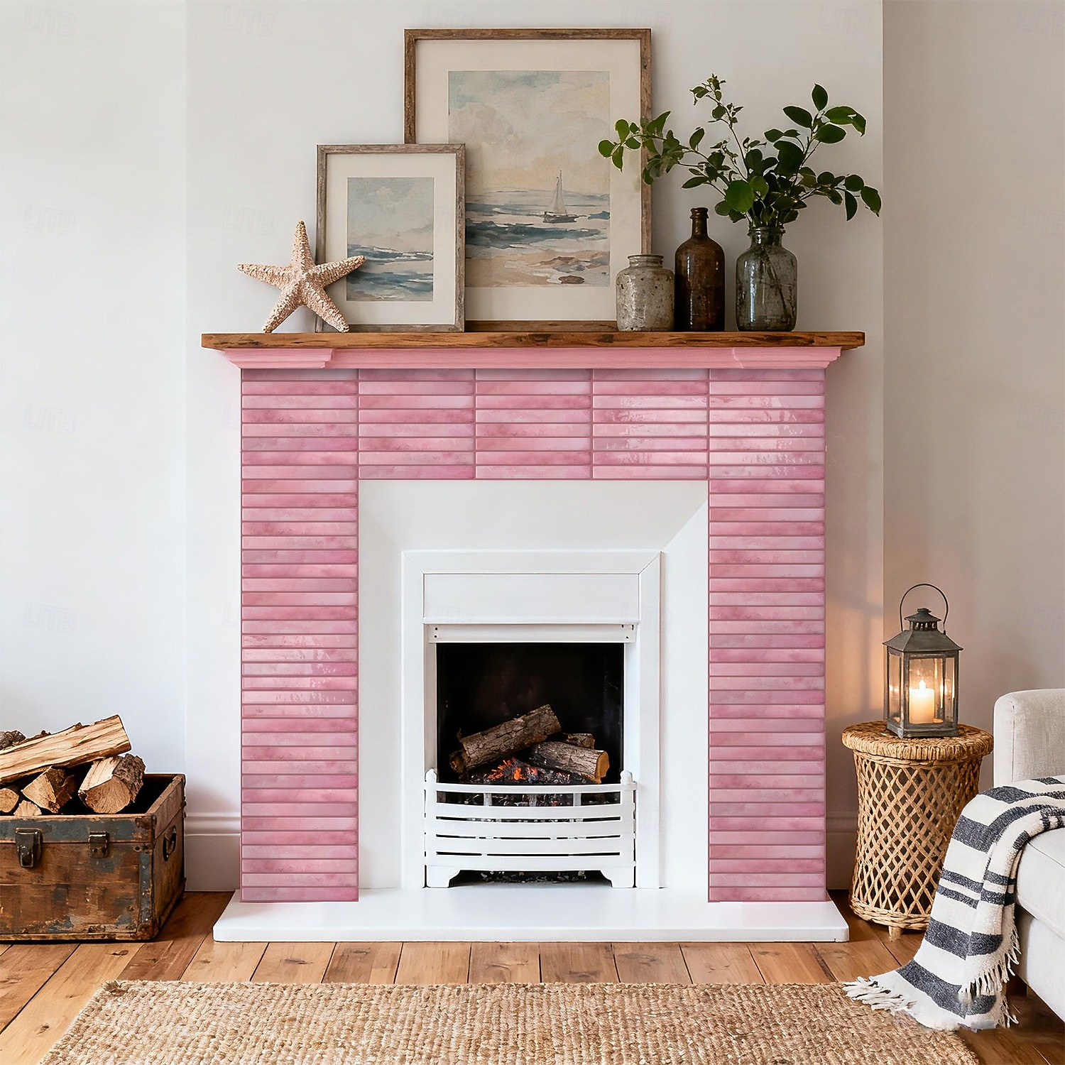 20pcs 3d Self-Adhesive Wall Imitation Tile Sticker, Removable Wall Sticker With Pink Decorative Pattern, Used For Kitchen Back Fender, Bedroom And Living Room Decoration Home Wall Renovation Decorativ 2026 - $45.99 –P7