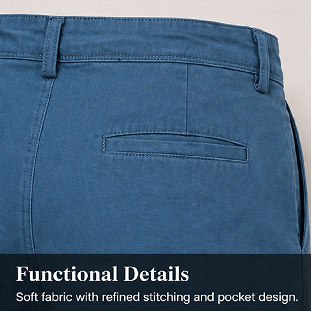 Voor heren Korte broek Werkshorts Acid Wash Shorts Zak Puur Effen Effen kleur Comfort Boven de knie Casual Buiten Kantoor Modieus Streetwear blauw Inelastisch 2026 - $39.99 –P4