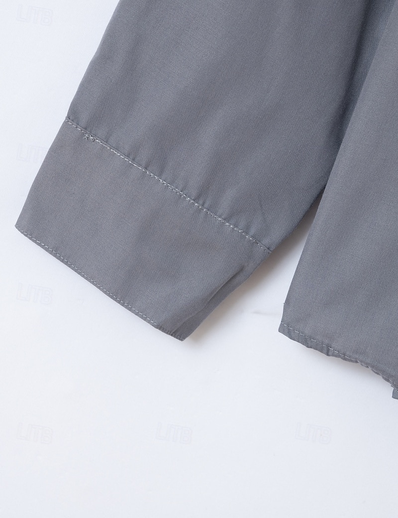 Voor heren Overhemd Button-down overhemd Lapwerk Casual Dagelijks Zwart Wit Rood Marineblauw Lange mouw Strijkijzer Zomer Lente Kleding Zak 2026 - E£1506.04 –P8