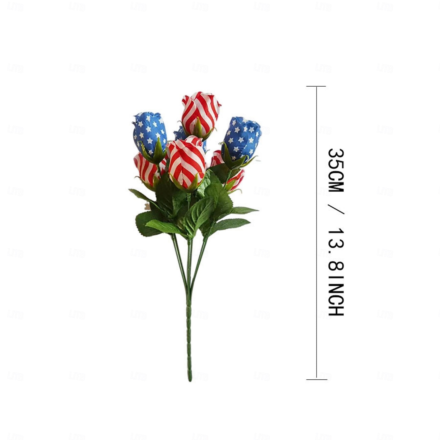 3Pcs 250th Anniversary Artificial Chrysanthemums & Rose Flowers, Reusable Plastic Flowers for American Independence Day Decorations, 4th of July Party Decor, Home & Garden Centerpieces 2026 - $20.99 –P13