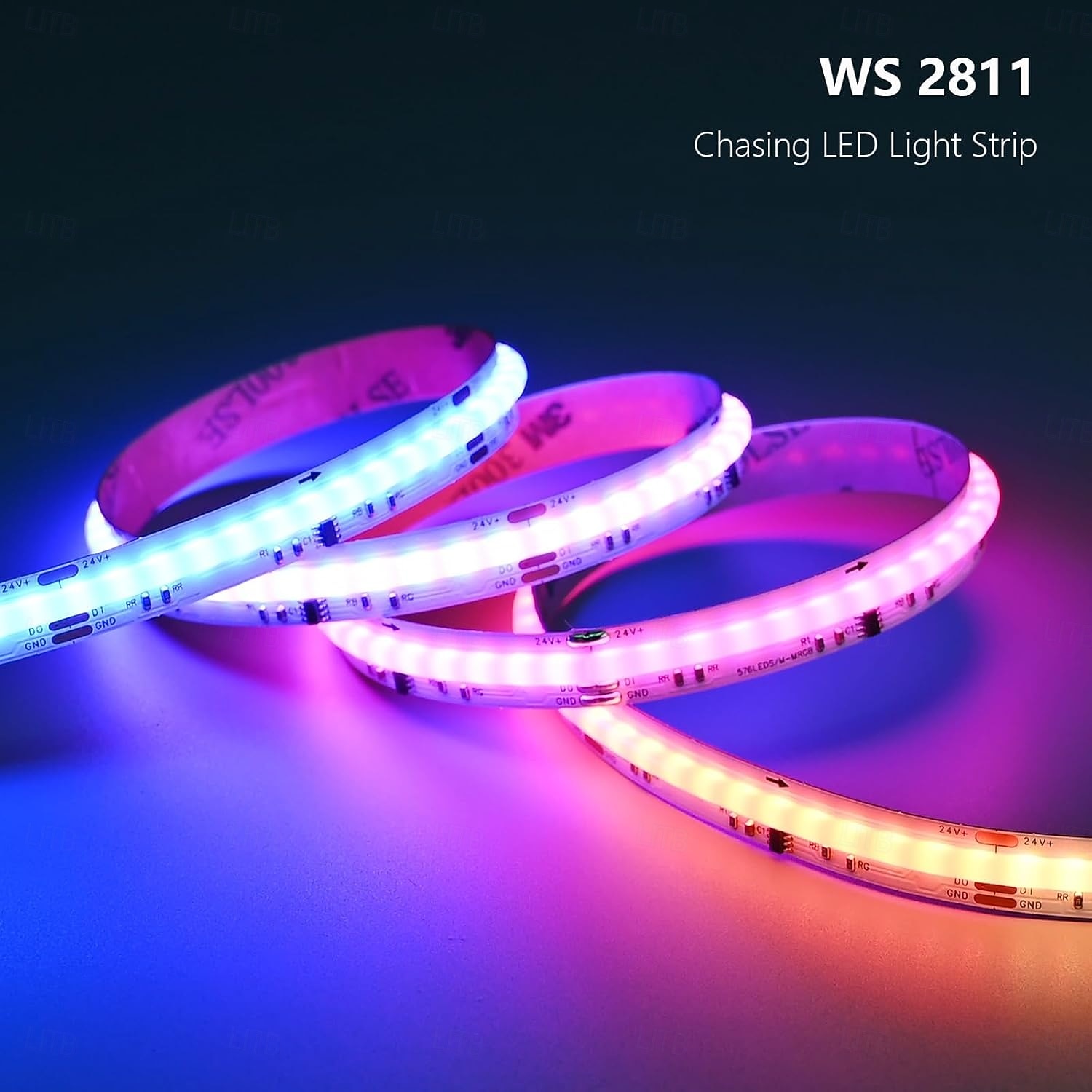 24V WS2811 RGB IC COB LED Strip Lights 16.4ft (1 Roll ) 65.6ft (2 Rolls of 32.8ft) Chasing LED Light Strip with 338 Remote Controller Models and Power Supply for Bedroom Living Room Gaming Parties 2026 - $143.99 –P6