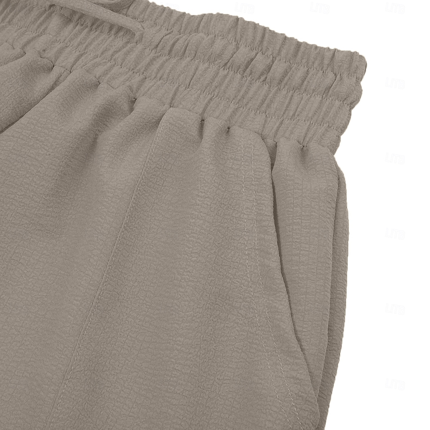 Dame Bukser med linfølelse Bred Bukseben Sommerbukser Bukser Ferie Mote Gatemote Full lengde Medium Midje عادي Snorer Elastisk midje Benetrekk comfy Komfort Utendørs Mikroelastisk Daglig Gate 2026 - $24.99 –P9