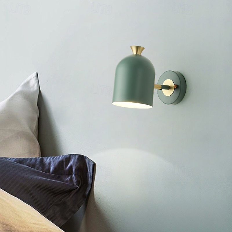 Cute Macaron Wall Lamp, 4 Color Options Green/Pink/Blue/Yellow, E27, Adjustable Cylindrical Lampshade, Metal Wall Sconce for Bedroom, Kids Room, Nursery, Living Room, Nordic Modern Decor 2026 - $90.99 –P6