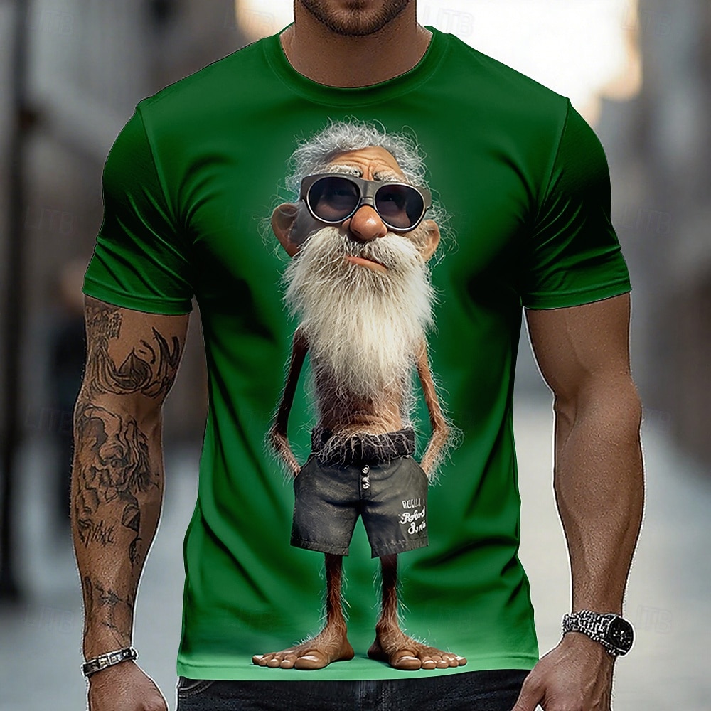 Homme Illusion d'optique 3D T-shirt Manche Courte T-shirt Impression 3D Col ras du cou Chemise Exagéré Designer Quotidien Club Soirée Bleu Bleu 2# Rouge Été Printemps Toutes saisons Vêtement Tenue S de 2026 ? $18.99 –P3