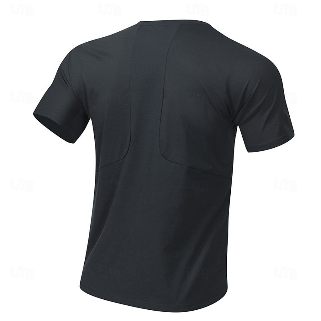 Men's T Shirt Short Sleeve Shirt Tee Top Short Sleeve Crew Neck Summer Spring Solid Color Streetwear Stylish Leisure Quick Dry Slim Daily Vacation Sport Black Blue Grey Top Tee for Men 2026 - $22.99 –P9