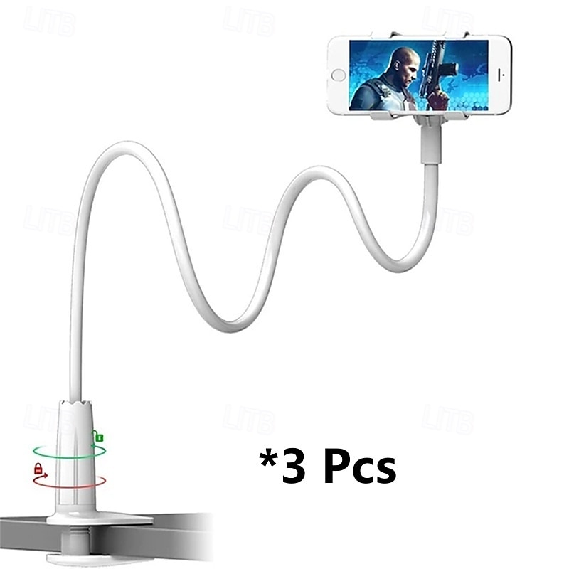 3 Pack Flexible Gooseneck Phone Holder for Bed - 360 Rotating Long Arm Cell Phone Stand, Clip-on Lazy Bracket Mount for Headboard, Desk, Kitchen, Hands-Free Phone Stand Compatible with All Smartphones 2026 - $17.99 –P7