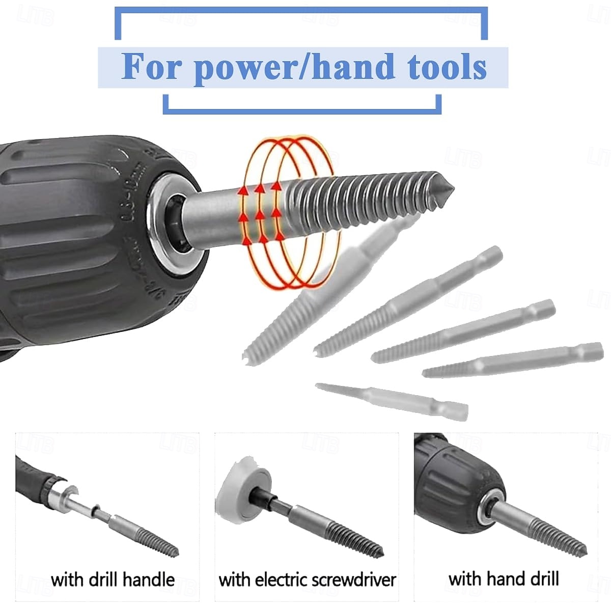 Набор из 10 предметов для извлечения сломанных винтов, комплект сверл для удаления сорванных резьбовых соединений, шестигранный хвостовик 1/4 дюйма, инструмент для легкого извлечения поврежденных 2026 - $15.99 –P5