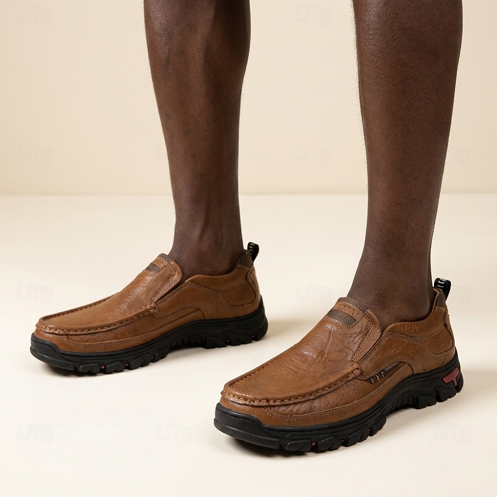 Mocasini casual maro pentru bărbați, cu vârf moale, model resort, încălțăminte confortabilă pentru călătorii și vacanțe, pentru timpul liber zilnic 2026 - $46.99 –P1