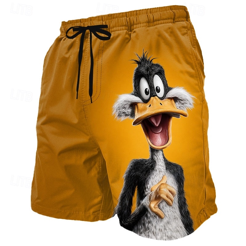 Bărbați Amuzant Rață animale de desene animate Boxeri înot Costume de baie Pantaloni scurți de baie Pantaloni Scurti Talie medie Hawaiană Vacanta la plaja Buzunare laterale Căptușeală din plasă Talie 2026 - $20.99 –P3