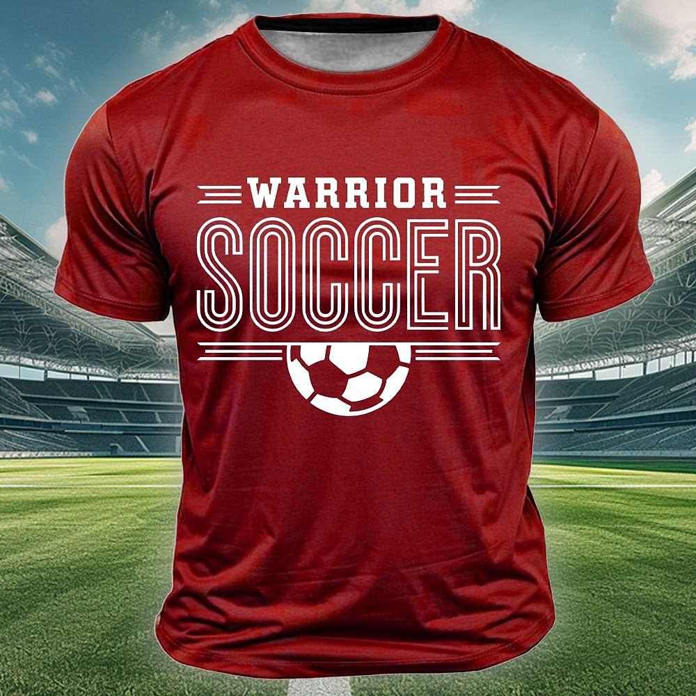 2026 International Soccer Cup Global Football Tournament Men's Warrior Soccer Text Graphic Half Ball Sporty Athletic Fan T-Shirt Short Sleeve Crew Neck Regular Fit Match Day Training Designer Clothing 2026 - $19.99 –P4