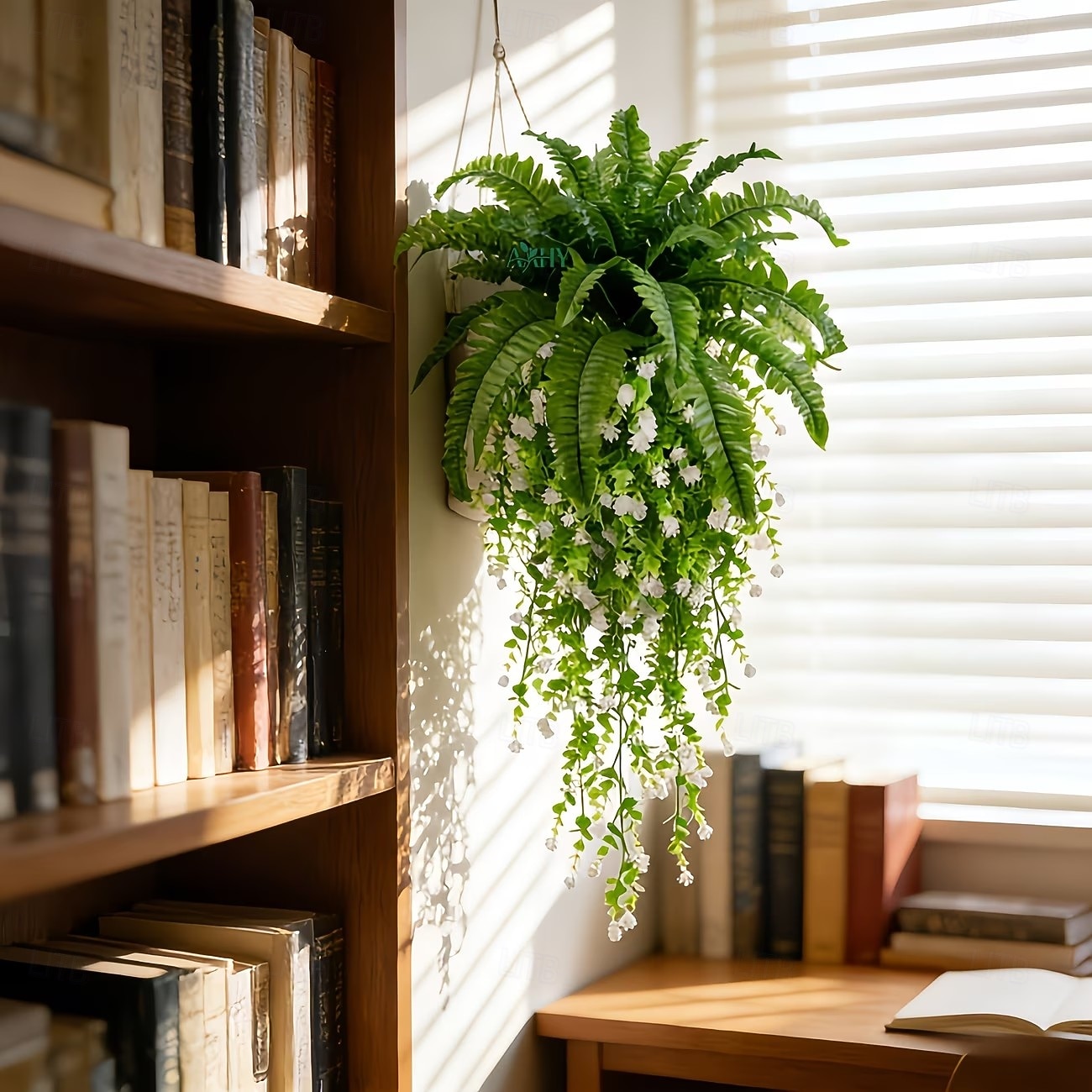 4 ks/sada umělých nástěnných závěsů s kamélií v kombinaci s bostonskými kapradinami, velká umělá venkovní zeleň a květiny, vhodné pro venkovní svatby, moderní zahradní dekorace 2026 - $19.99 –P9