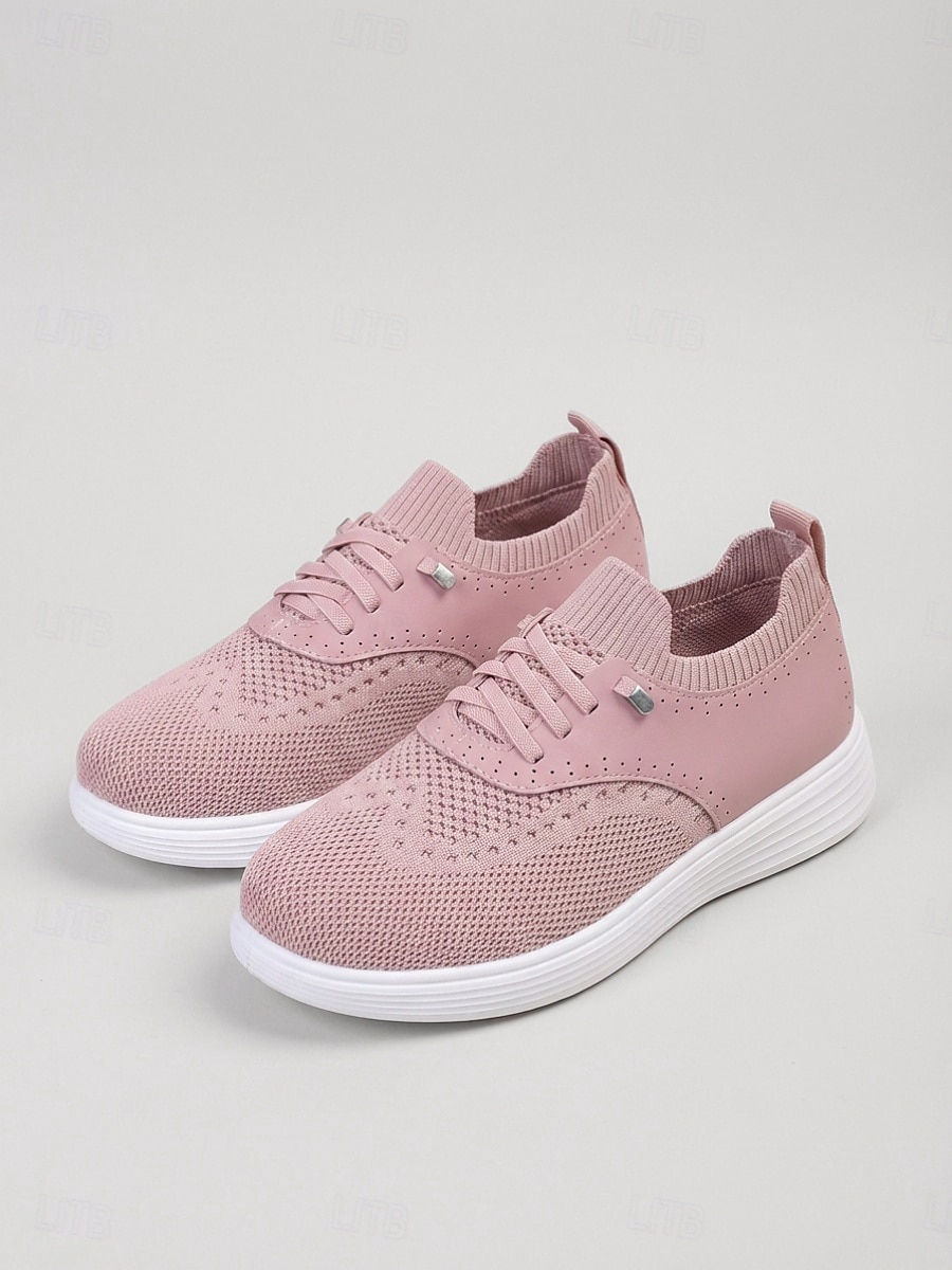 Women's Pink Breathable Knit Sneakers – Lightweight Walking Shoes, Slip-On Style Shoes for Casual, Travel & Everyday Use 2026 - $26.99 –P3