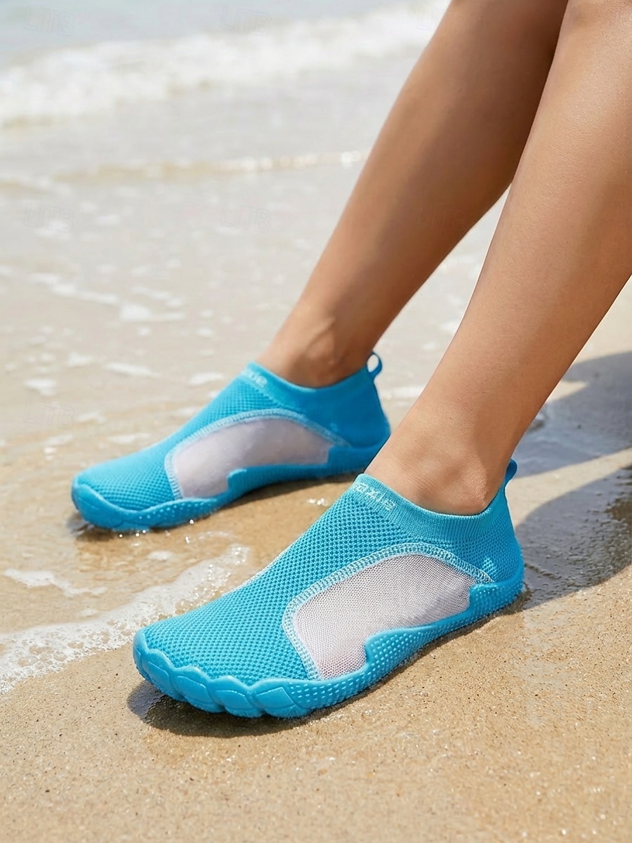 Scarpe da acqua da donna in rete blu, calzini da acqua antiscivolo a maglia ad asciugatura rapida, calzature leggere e traspiranti per spiaggia, nuoto, snorkeling, immersioni, surf & escursionismo del 2026 a $34.99 –P5