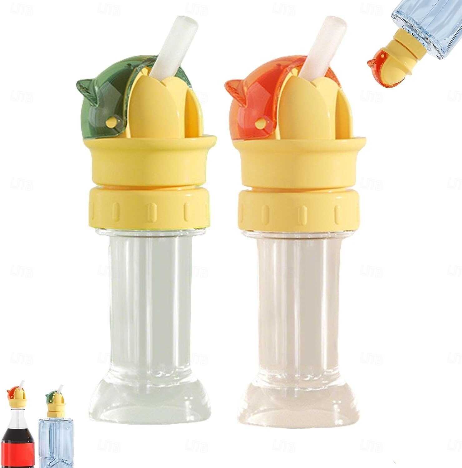 2 Stück Trinkflaschen-Aufsätze mit Strohhalm, Strohhalmkopf für Wasserflaschen, universell passend für Säfte &Wasserflaschen mit auslaufsicherem Klappdeckel für Kleinkinder & Kinder 2026 - $15.99 –P1