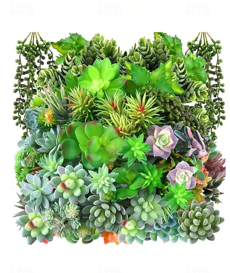 Piante grasse artificiali, eleganti decorazioni finte in vaso per scrivania e davanzale, composizioni realistiche di piante grasse senza vaso per casa, ufficio e centrotavola. del 2026 a $15.99 –P3