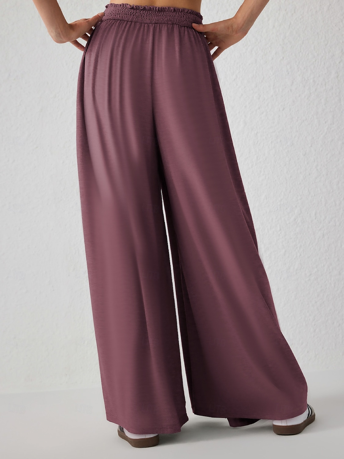 Damskie Bezczelny Spodnie szerokie nogawki Typu Chino Skort Urlop Moda Moda miejska Pełna długość Wysoka talia Równina Wysokie cięcie Komfort Na zewnątrz Nieelastyczny Codzienny Urlop Ulica karminowy 2026 - $32.99 –P17
