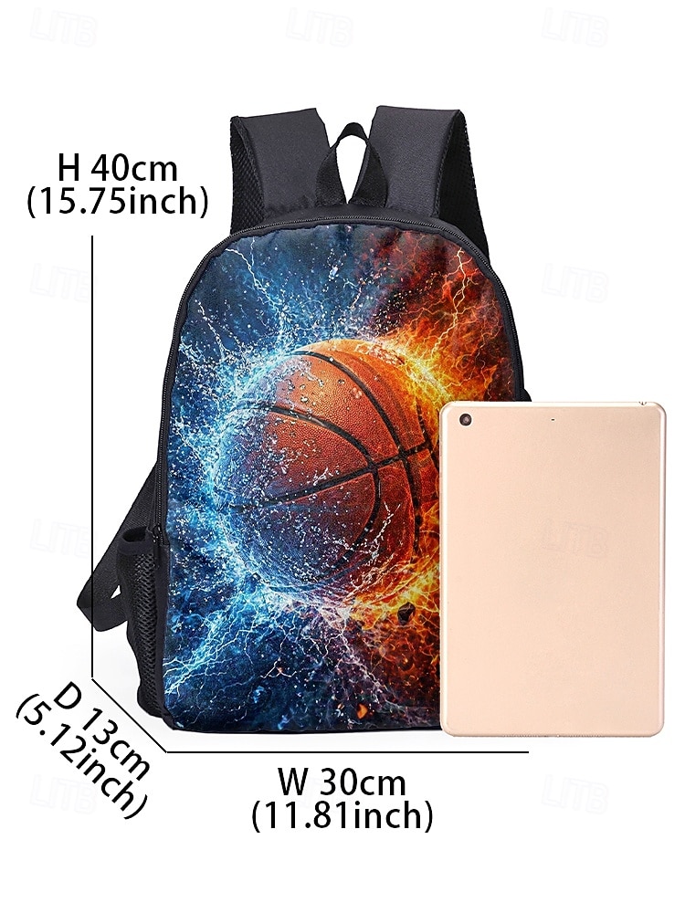 Kinderen Jongens Basketbal Rugzak Set met Lunchtas  Pennenzak Grote Capaciteit Schoolboekentas voor Basisschool Sport Reizen 2026 - $34.99 –P9