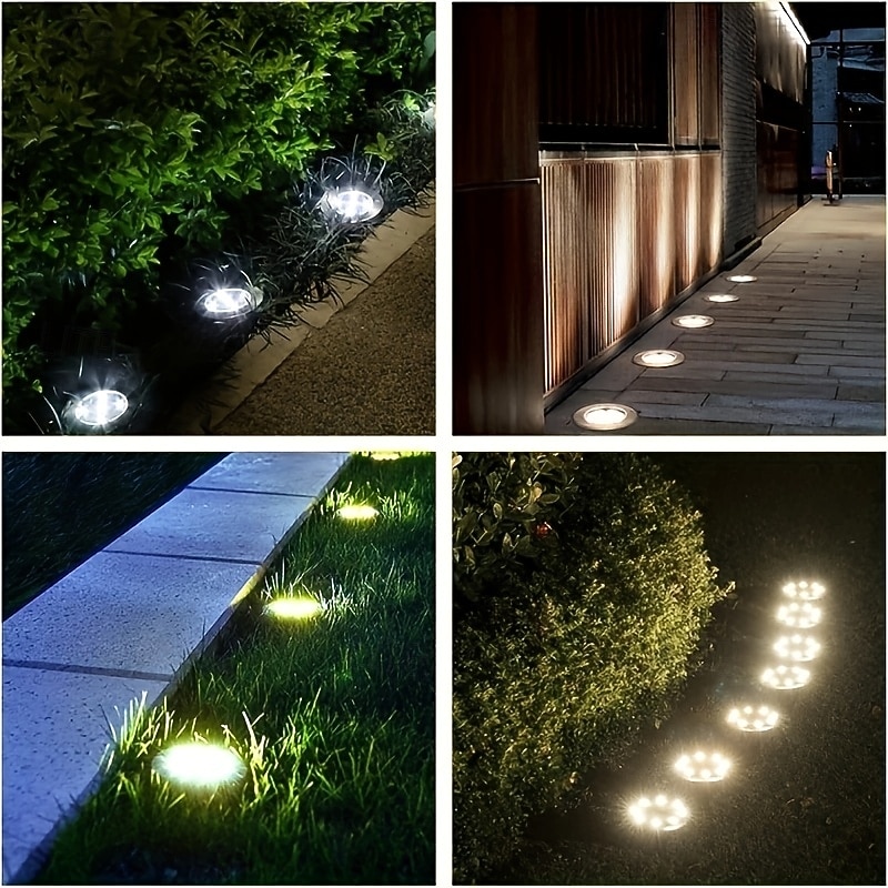 16 Pcs Outdoor Solar Garden Lights, IP44 Waterproof Pathway Lights with 8 LED Beads, Decorative Ground Stake Lights for Yard, Lawn, Flower Bed, Farm, Patio, Driveway, Landscape, Outdoor Decor 2026 - $53.99 –P8
