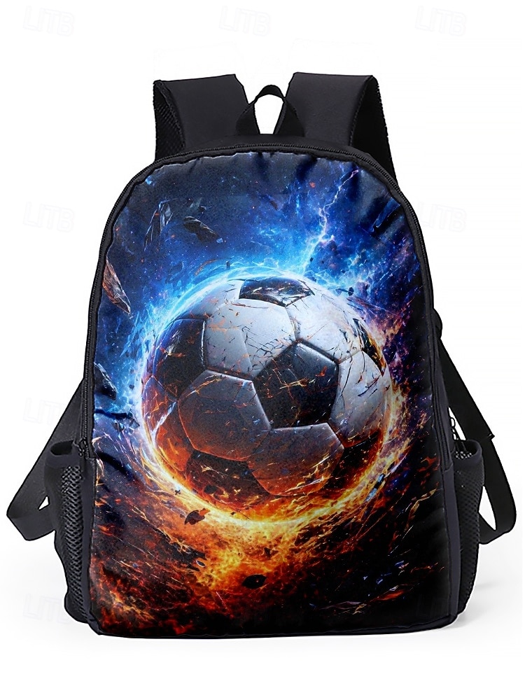 Barn Killars Fotbollsryggsäckset med Lunchväska  Pennfack Stor Kapacitet Skolväska för Grundskoleresor Idrott 2026 - $34.99 –P6