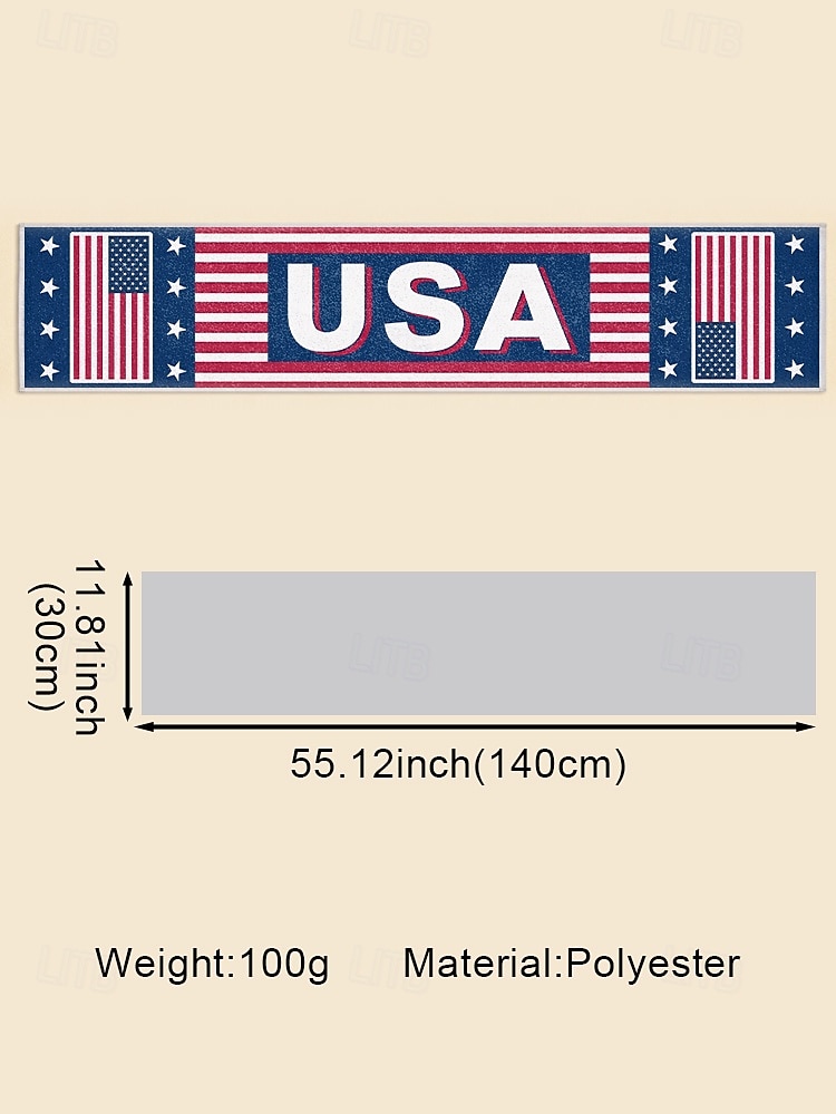 Men's America Flag Print Polyester Towel Scarf, Soft Soccer Fan Cheer Scarf for Football Match Day Support, Stadium Events, Sports Viewing and Casual Everyday Use 2026 - $11.99 –P6