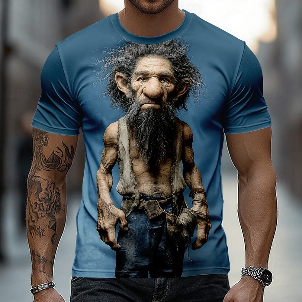 Homme A Ombre Vieil Homme T-shirt Manche Courte T-shirt Impression 3D Col ras du cou Chemise Drôle Occasionnel Quotidien Rue Bleu Noir Rouge Été Printemps Vêtement Tenue S M L XL 2XL 3XL de 2026 ? $18.99 –P1