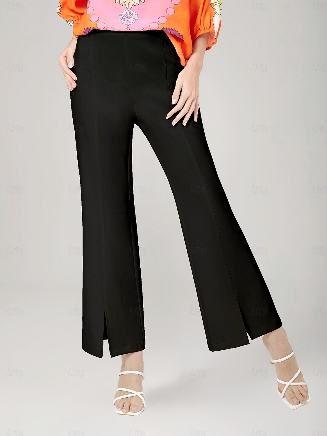 pantalon évasé court et élégant légèrement extensible de 2026 ? $79.99 –P8