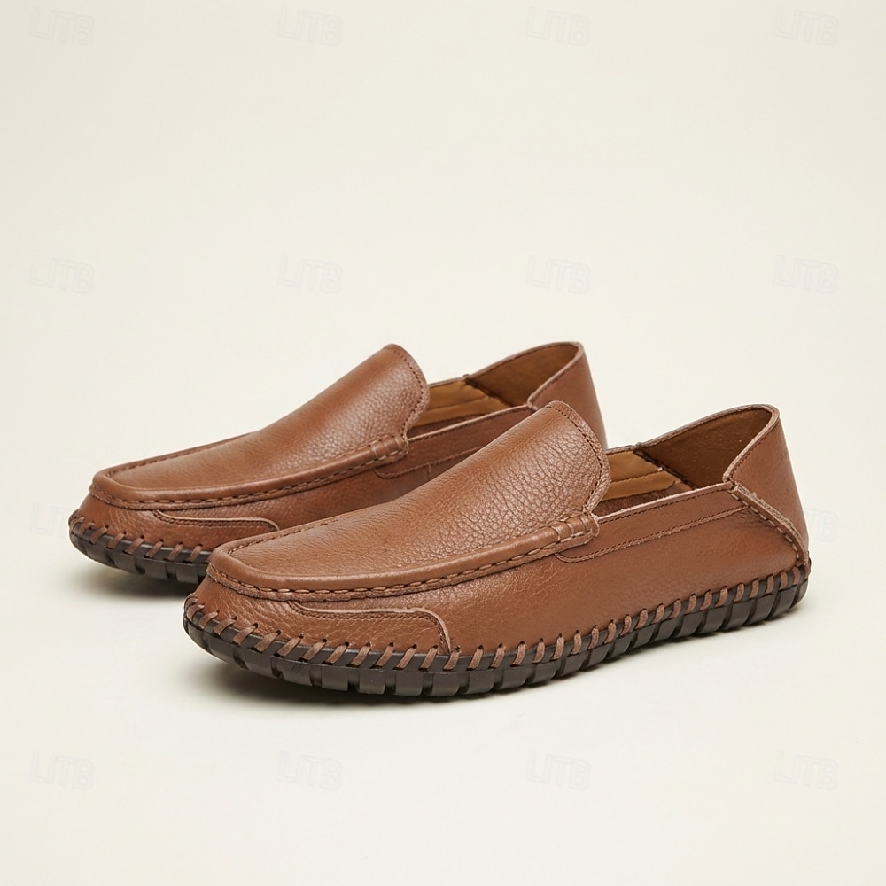Bruine instappers voor heren, lichtgewicht comfortabele wandelschoenen, zachte alledaagse schoenen voor dagelijks gebruik, reizen, autorijden, buitenactiviteiten en een ontspannen smart casual stijl. 2026 - $46.99 –P4