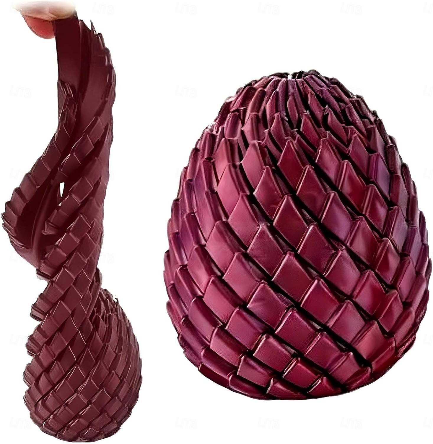 بيضة تململ مطبوعة بتقنية ثلاثية الأبعاد، لعبة انزلاقية لتخفيف التوتر، بيضة تململ ملتوية لعيد الفصح للبالغين، ألعاب تململ صغيرة منزلقة لحشو سلال عيد الفصح، أحجية دوارة لتخفيف التوتر 2026 - $9.99 –P13