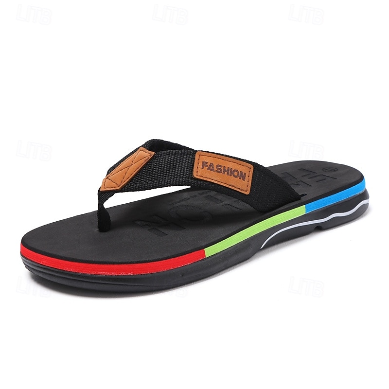 Men's Brown Flip Flop Sandals, Lightweight Casual Beach Shoes, Comfortable Island & Cruise Style Footwear for Men, Perfect for Poolside, Vacation and Summer Outdoor Activities 2026 - $24.99 –P2