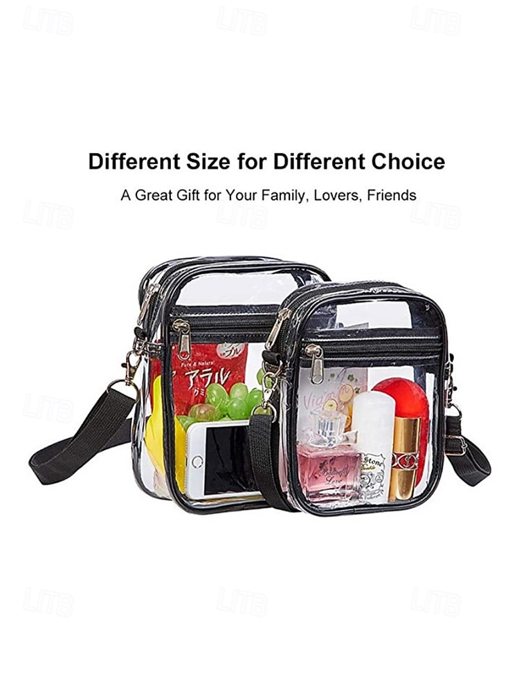 Women's Clear PVC Crossbody Bag, Large and Small Size Transparent Shoulder Bags with Adjustable Straps, Stylish Multi-Color Bags for Beach Vacation, Travel and Casual Daily Use 2026 - $11.99 –P5