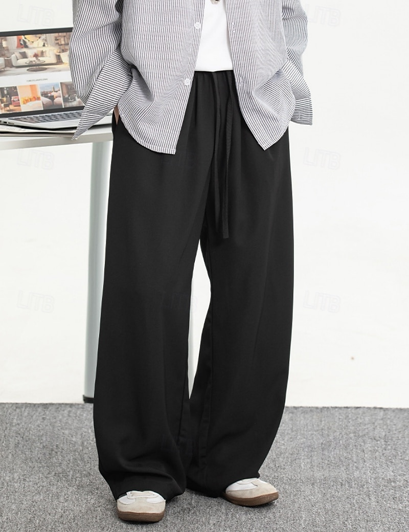 Per uomo Pantaloni Pantaloni casual Pantaloni Larghi Borse refrigeranti Coulisse Tasca Elastico in vita Semplice Comodità Morbido Casuale Quotidiano All'aperto Vacanza Moda Vestibilità comoda Nero del 2026 a $26.99 –P3