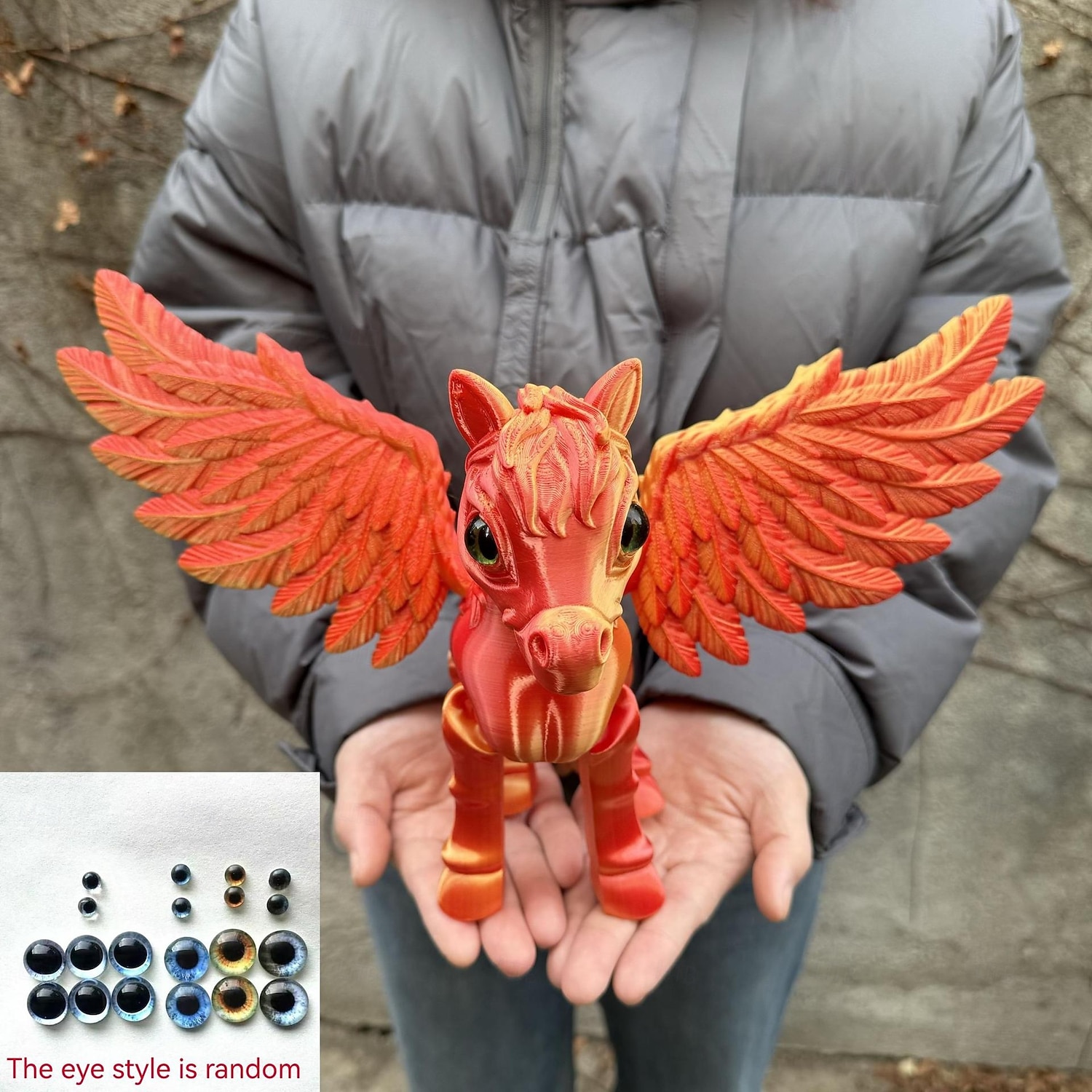 Große, 3D-gedruckte, bewegliche Pegasus-Figur, realistisches geflügeltes Pferdemodell, Sammlerstück einer Fantasiegestalt, Schreibtischdekoration für Zuhause oder Büro, Geschenkidee, Skulptur eines 2026 - $23.99 –P4