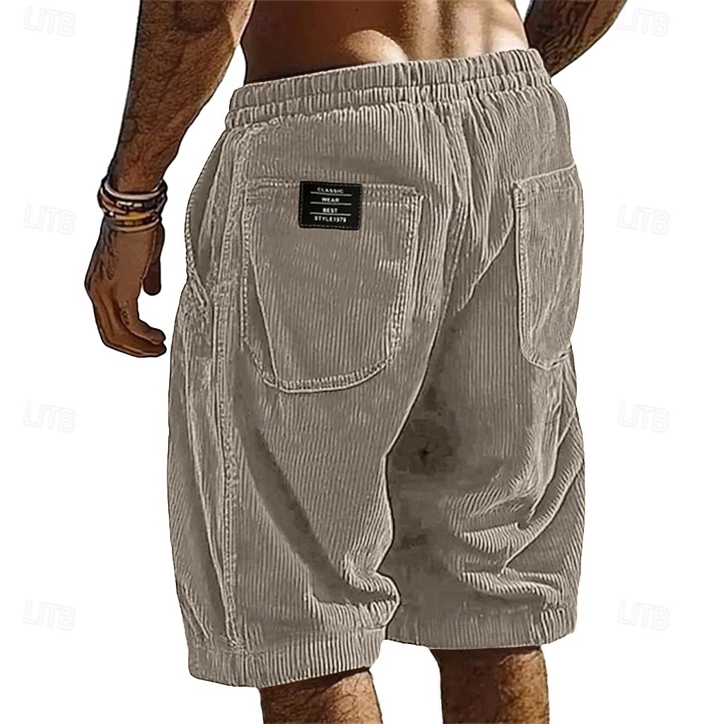 Homme Shorts Short décontracté Short en velours côtelé Avec Poches Taille Élastique Uni Respirant Longueur Genou Extérieur Vacances Tenue quotidienne Vacances Mode Noir Blanche Micro-Élastique de 2026 ? $21.99 –P8